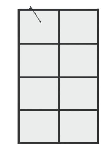 Душевая шторка на ванну Grossman GR-10590BLACK 90х150 стекло прозрачное профиль черный ориентация универсальная